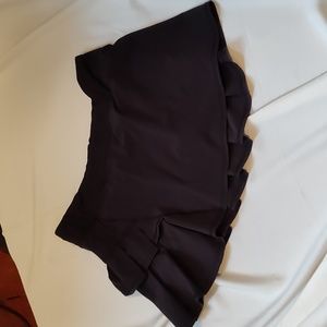Lululemon Pace Setter Tennis Skirt Skort Sz 10 Ruffles True Black